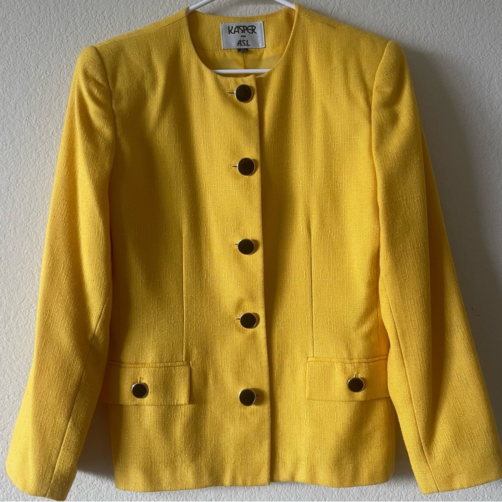 Yellow Women’s Kasper Suit Blazer